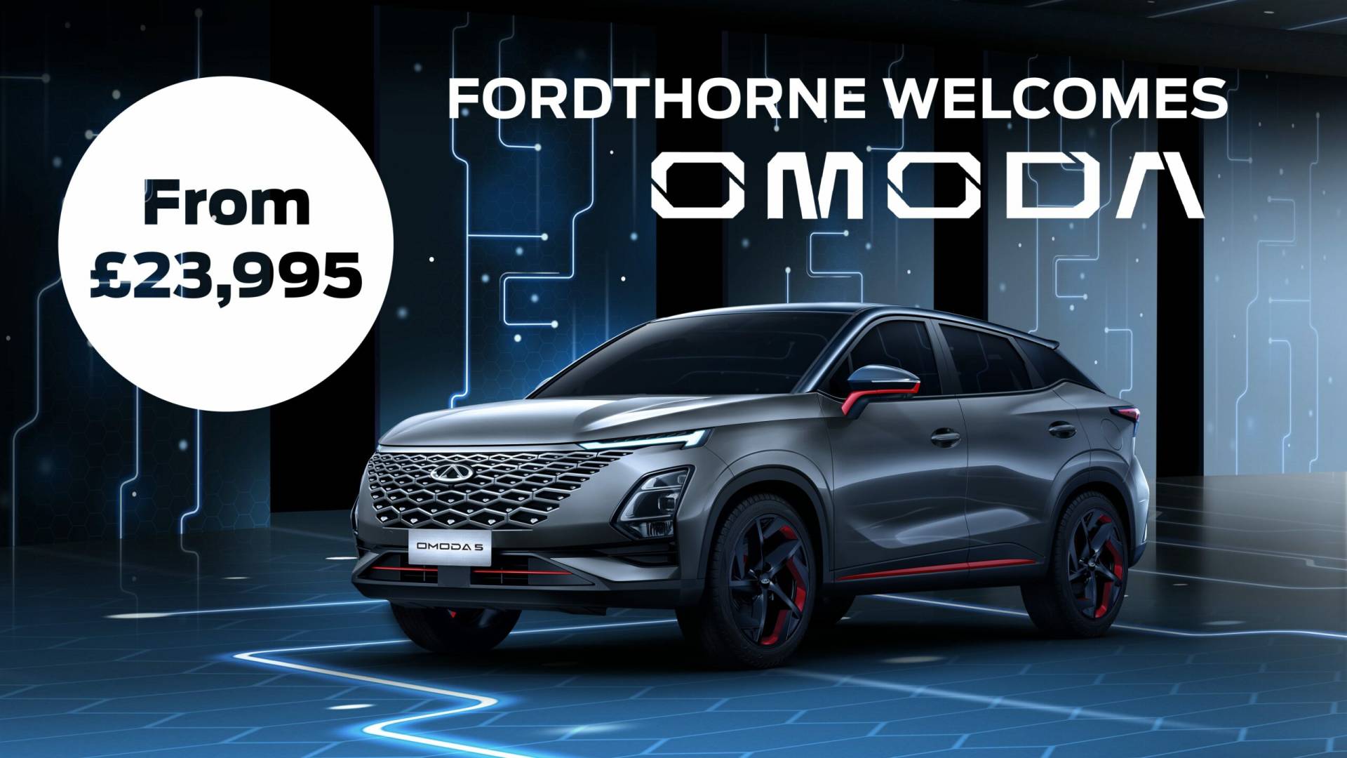 Fordthorne presents OMODA featuring the shiny silver OMODA5